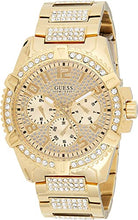 Carica l'immagine nel visualizzatore di Gallery, GUESS FRONTIER 46MM. Con cristalli  bianchi MULTIFUNZIONE CON CINTURINO IN ACCIAIO LAMINATO ORO GIALLO  W0799G2 "Scegli PayPal al checkout per pagare con Paga in 3 rate."