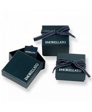 Load image into Gallery viewer, Orecchini donna in acciaio con Occhio di Gatto rosa.