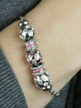 Carica l'immagine nel visualizzatore di Gallery, Morellato Gioielli Bracciale In Acciaio Con Drops, Cristalli Rosa E Bianchi