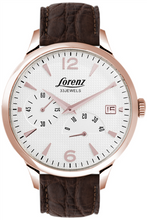 Load image into Gallery viewer, OROLOGIO LORENZ / CINT. PELLE M,ARRONE ANNIVERSARY RISERVA DI CARICA REF.030160DD