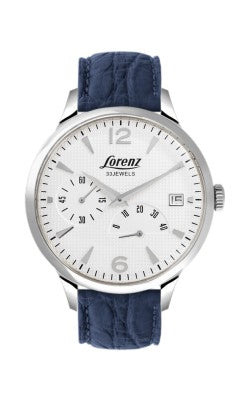 OROLOGIO LORENZ / CINT. PELLE BLU ANNIVERSARY MECCANICO AUT. RISERVA DI CARICA REF.030160AA