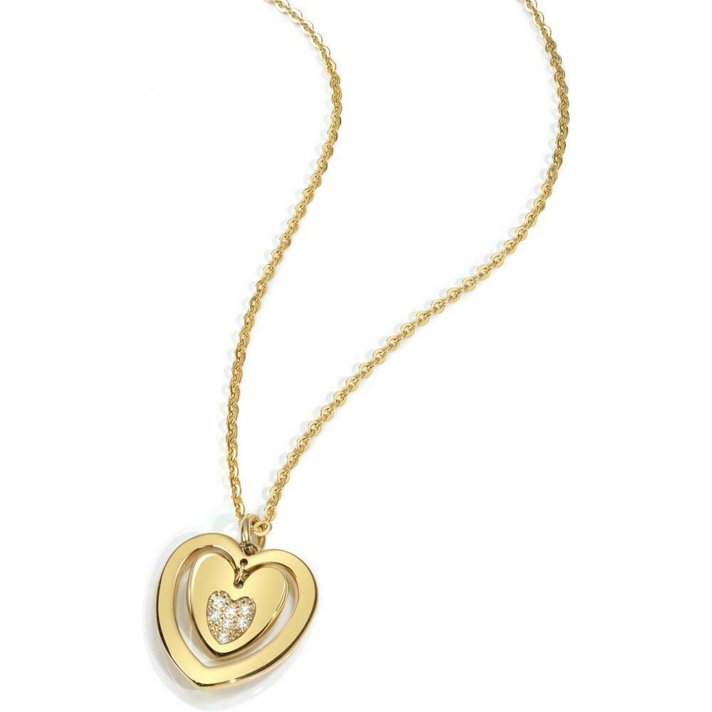 Morellato Gioielli Collana Con Pendente A Forma Di Cuore Dorato Con Cristalli
