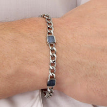 Load image into Gallery viewer, Bracciale Uomo Morellato Acciaio Con Pietra Dumortiertite Blu
