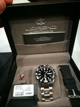 Carica l&#39;immagine nel visualizzatore di Gallery, Orologio Lorenz Uomo Acciaio Professional Diver Sub 200Mt + Cinturino In Gomma
