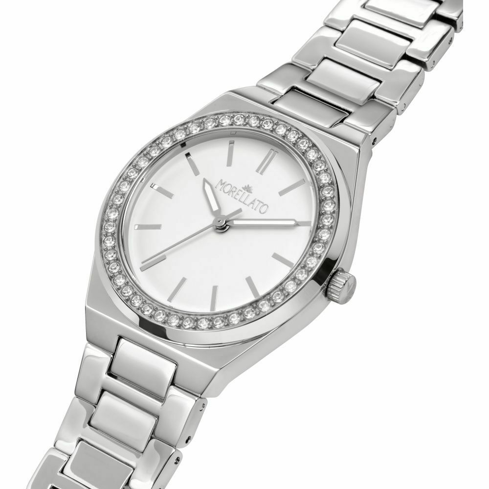 Orologio Morellato Mm.33 In Acciaio Con Cristalli