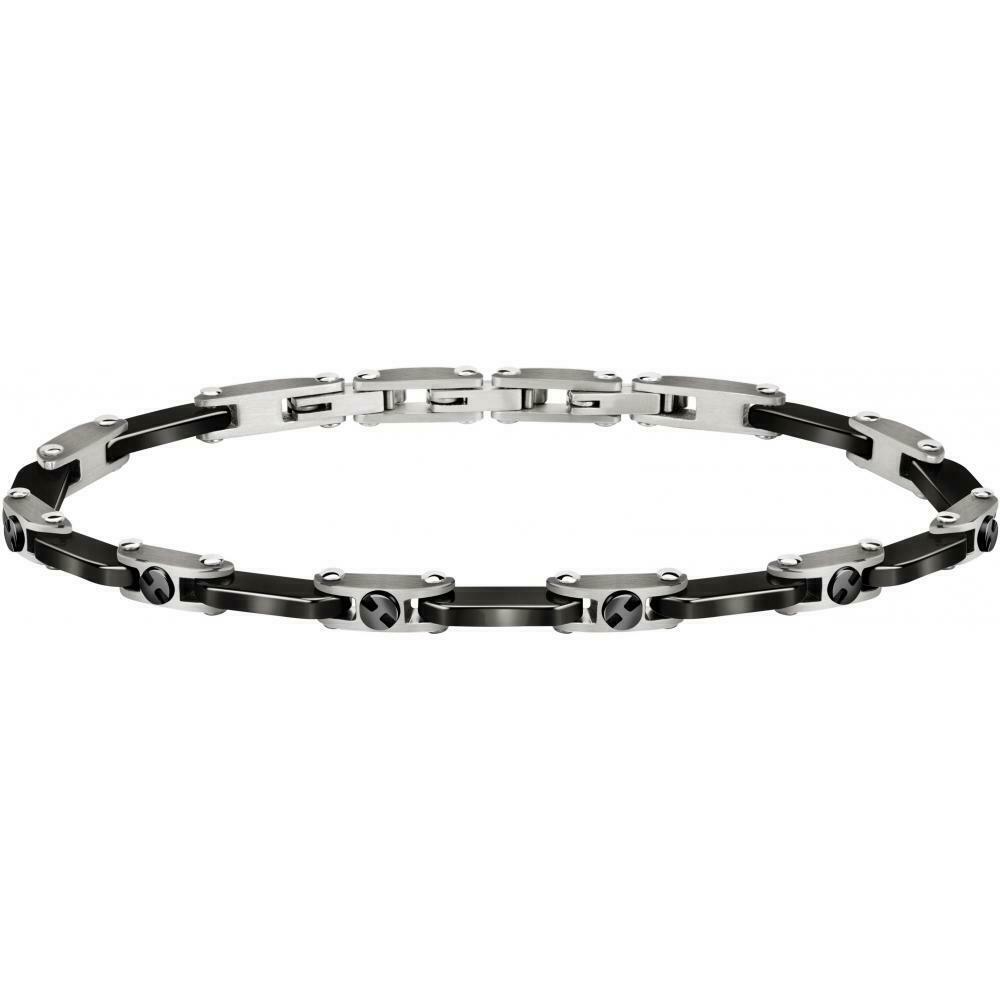 Bracciale Uomo Morellato In Ceramica E Sw. Neri