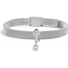 Carica l&#39;immagine nel visualizzatore di Gallery, Bracciale Morellato Gioielli Serie Sensazioni Con Chiave E Cristalli Bianchi
