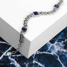 Load image into Gallery viewer, Bracciale Uomo Morellato Acciaio Con Pietra Dumortiertite Blu
